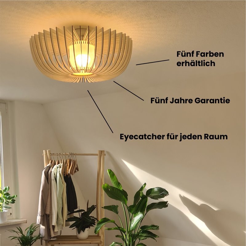 Deckenleuchte RAYOS aus Holz