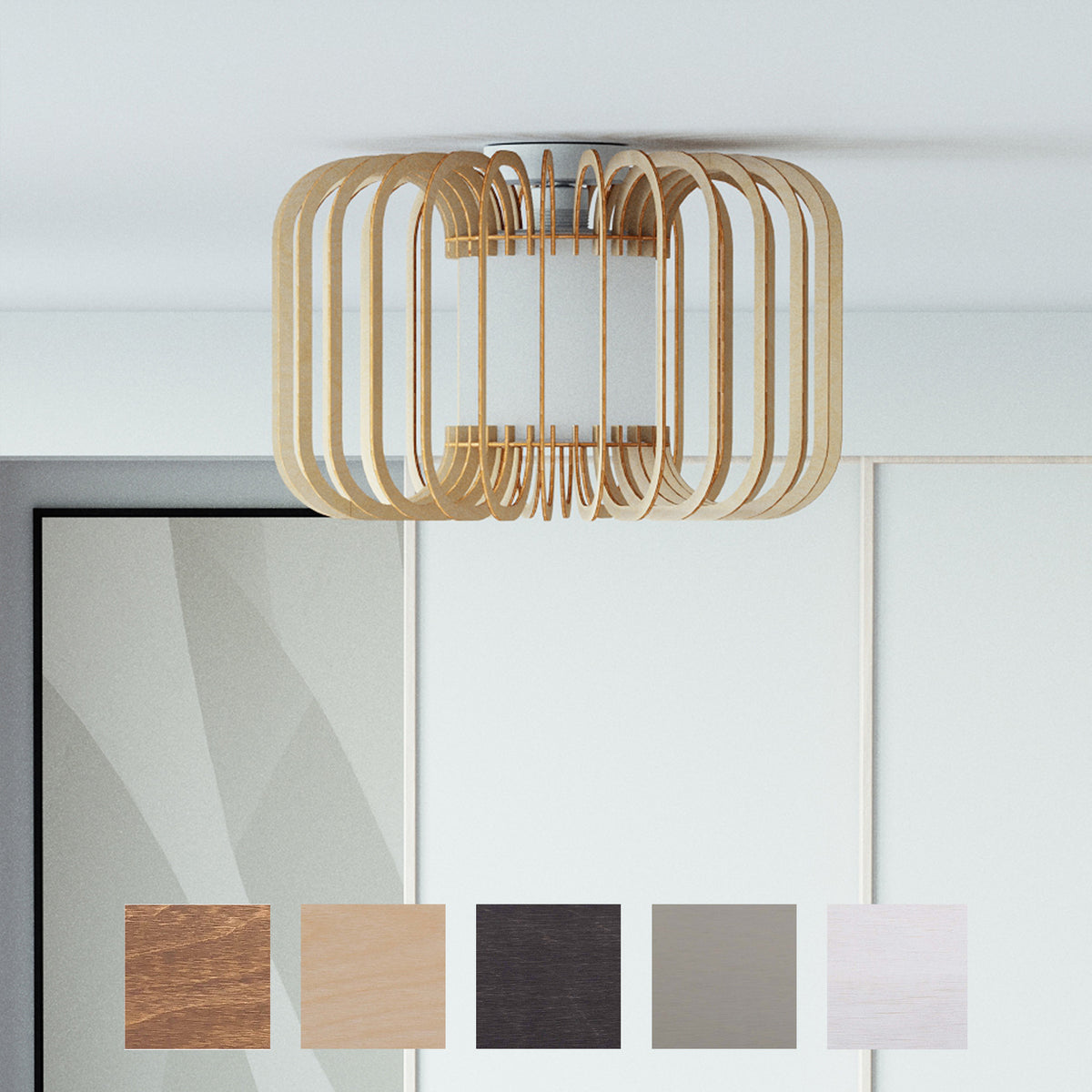 Deckenleuchte LUNA aus Holz