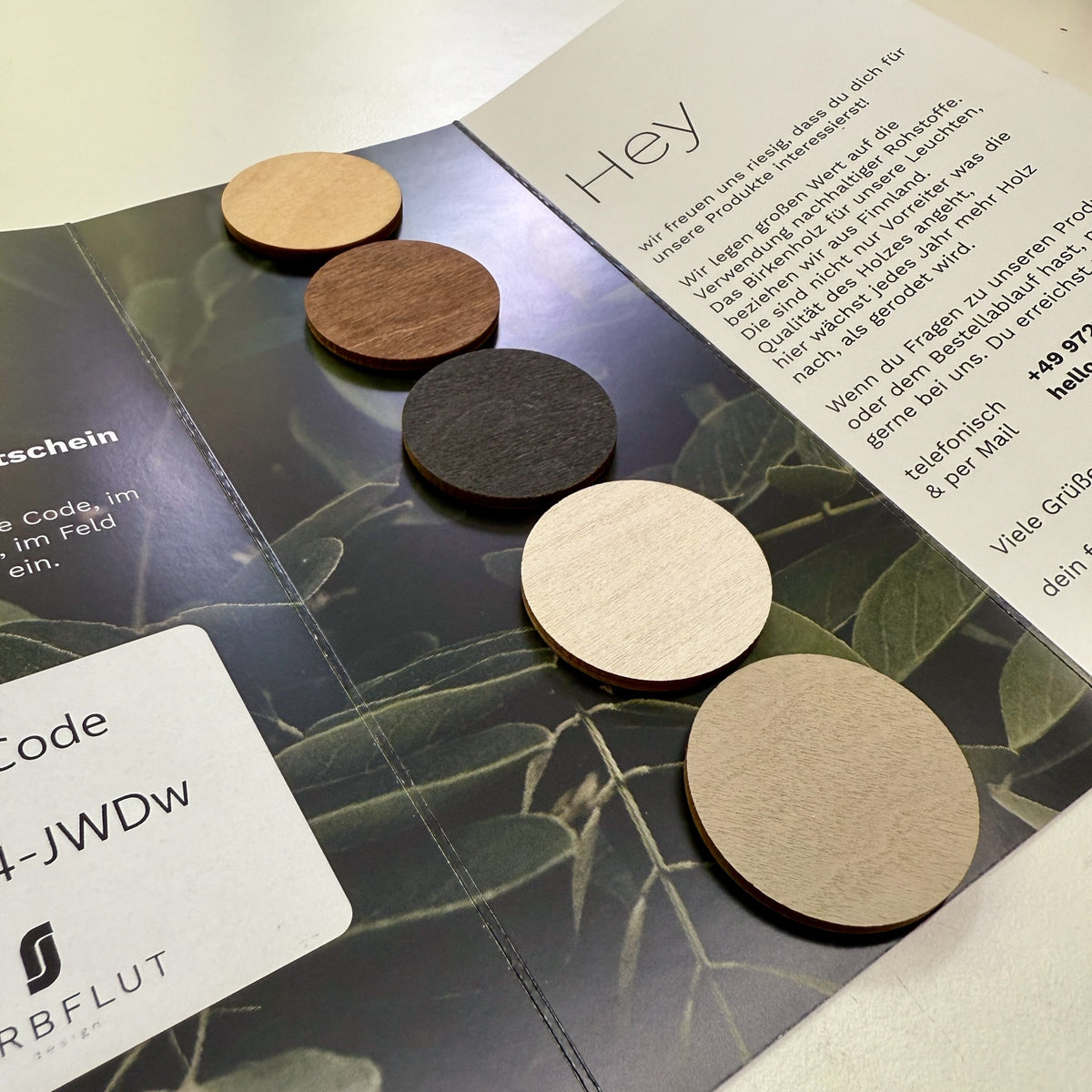 Farbmuster Birkenholz