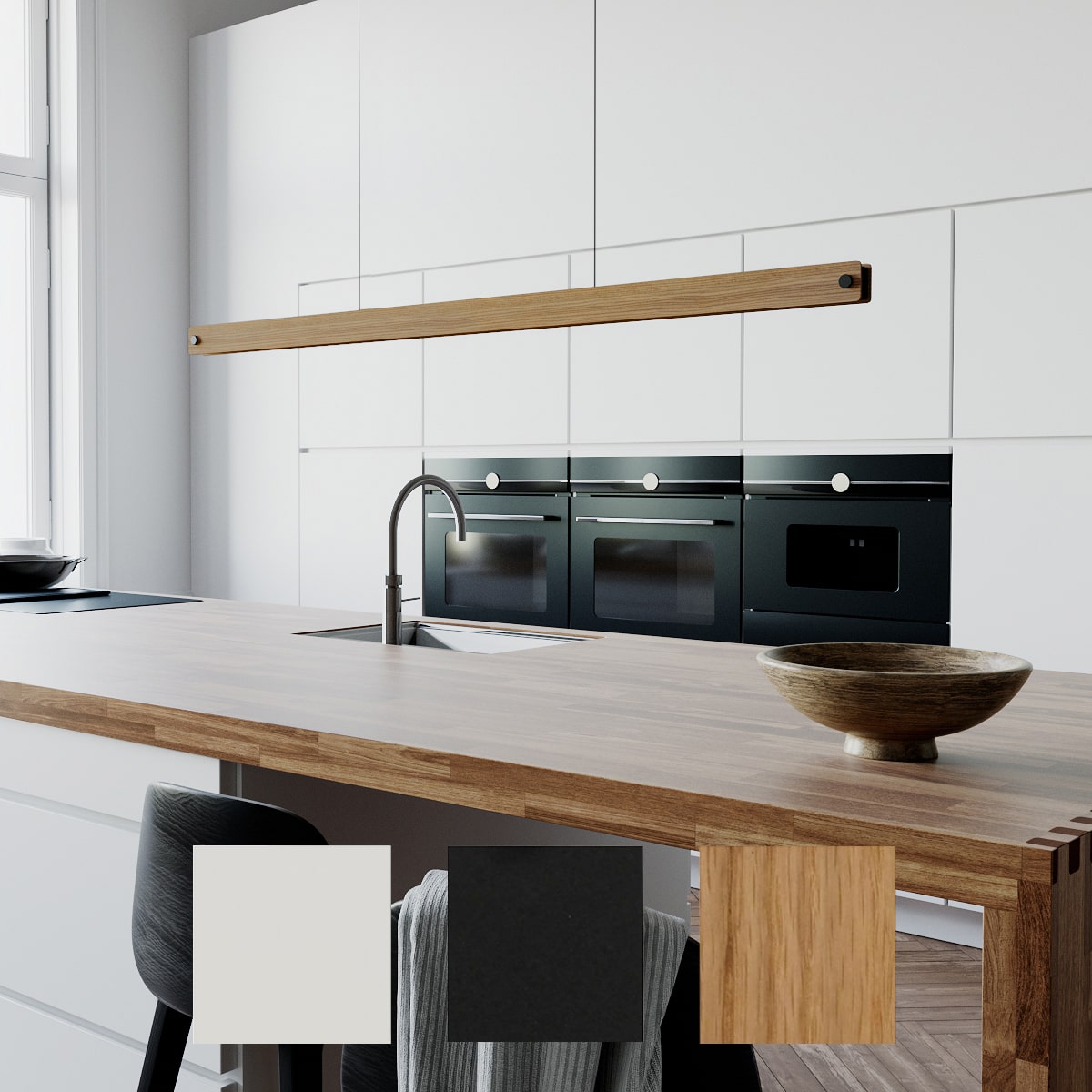 ZEUS Hängeleuchte Eiche Massiv