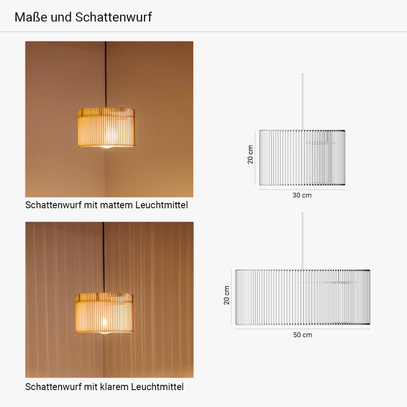 Pendelleuchte BARRIL aus Holz