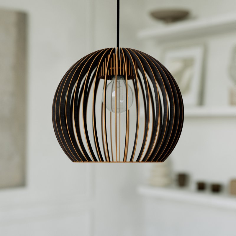 Pendelleuchte BOLA aus Holz
