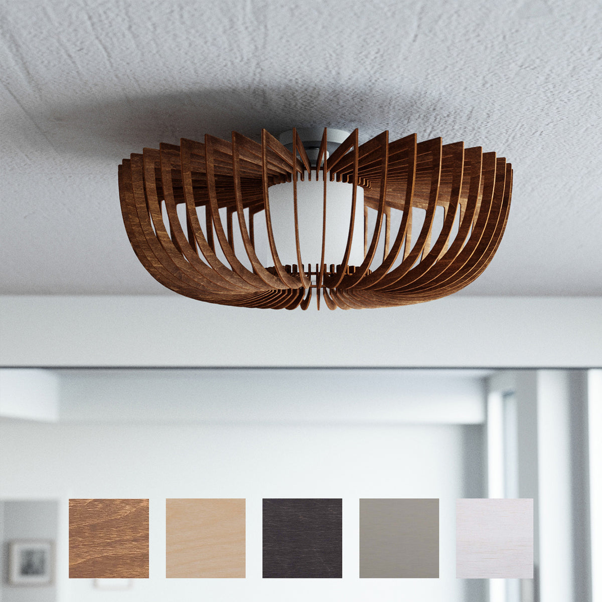 Deckenleuchte RAYOS aus Holz