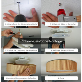 Deckenleuchte PANERA aus Holz