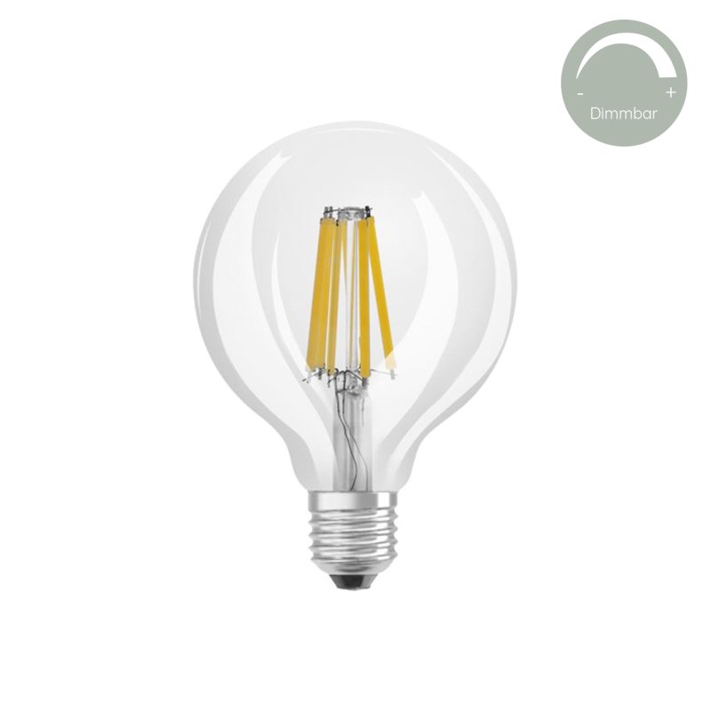 E27 LED Leuchtmittel GLOBE KLAR - dimmbar, 1521 Lumen (Stehleuchten)