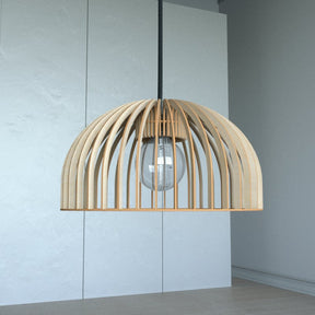 Pendelleuchte HUEVO aus Holz