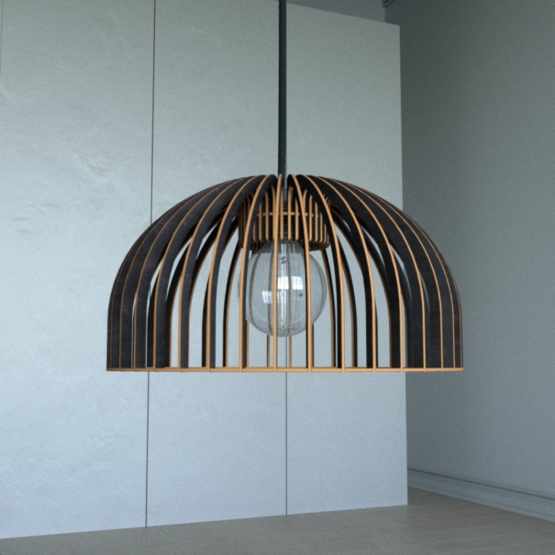 Pendelleuchte HUEVO aus Holz