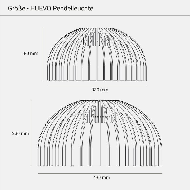Pendelleuchte HUEVO aus Holz