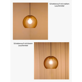 Pendelleuchte HUEVO aus Holz