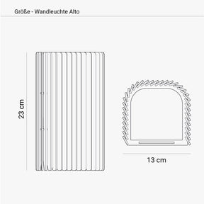 Wandleuchte ALTO aus Holz