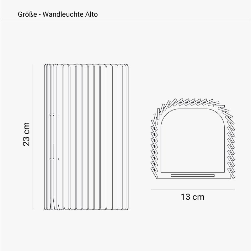 Wandleuchte ALTO aus Holz