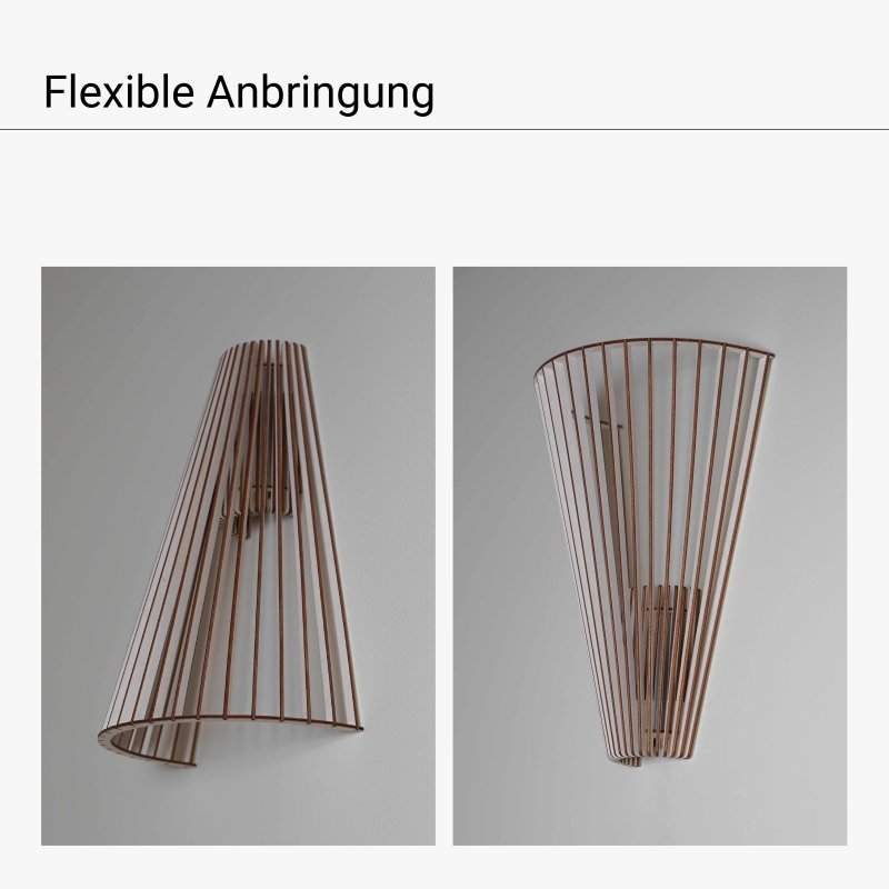 Wandleuchte CONO aus Holz