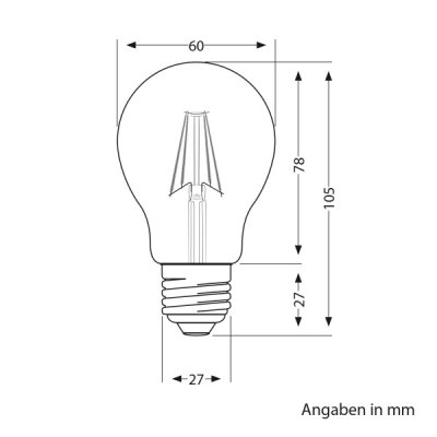 E27 LED Lampe Filament - MATT 6 Watt | 780 Lumen