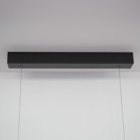Hängeleuchte ZEUS - Linoleum 116 cm Mit Höhenverstellung, Gehäuse schwarz Schwarz pulverbeschichtet Linoleum dunkelgrau