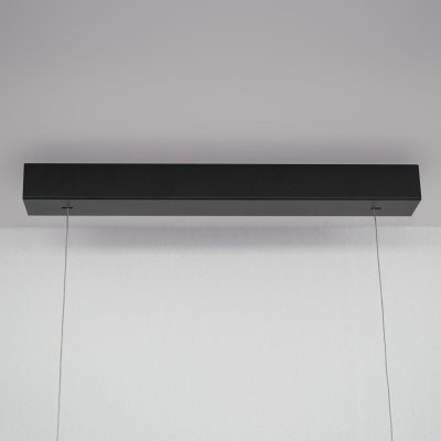 Hängeleuchte ZEUS - Linoleum 116 cm Mit Höhenverstellung, Gehäuse schwarz Schwarz pulverbeschichtet Linoleum hellgrau