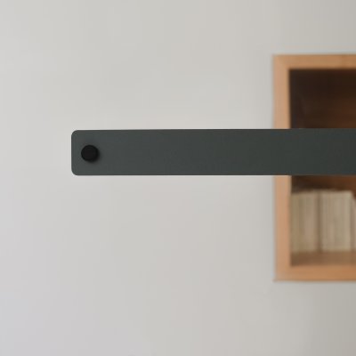 Hängeleuchte ZEUS - Linoleum 116 cm Ohne Höhenverstellung, Gehäuse & Kabel schwarz Schwarz pulverbeschichtet Linoleum dunkelgrau