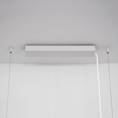 Hängeleuchte ZEUS - Linoleum 116 cm Ohne Höhenverstellung, Gehäuse & Kabel weiss Weiss pulverbeschichtet Linoleum schwarz