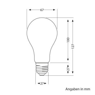 E27 LED Lampe Filament - Deckenleuchte RAYOS 12,5 Watt |...